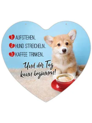 Produktbild von Herz Blechschild Hund streicheln HB024