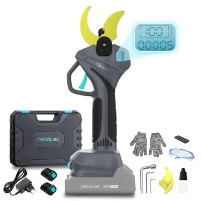 Immagine prodotto di Forbici da Potatura Elettriche Cecotec TitanCut 5000. 2 Batterie 21V, Motore senza Spazzole, Rami fino a 40mm