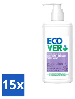 Produktbild von 15 x Ecover Handseife - Lavendel & Aloe Vera - 250 ml - Vorteilspackung - 15 Stücke