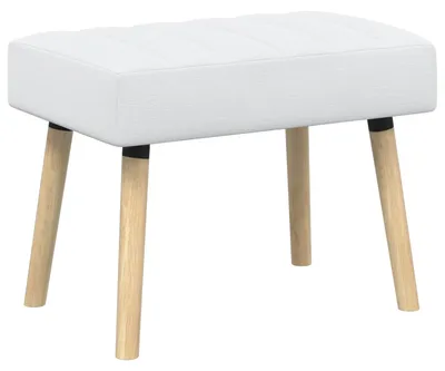 Image de Banc rembourré VidaXL, blanc, 60 x 40 x 45 cm, tissu