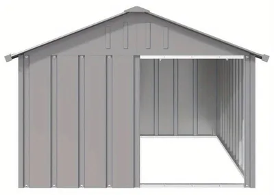 Image de Cage pour chien en acier galvanisé, dimensions 116,5 x 153 x 81,5 cm - Enclos pour chien extra-large, de couleur anthracite