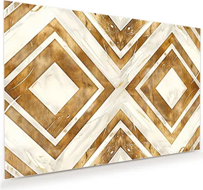 Produktbild von Glasbild 75x50cm in XXL für Wohnzimmer, Schlafzimmer Motiv Geometrisches Muster