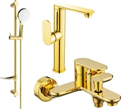 Produktbild von Mexen Milo DF05 Badewannenset, Gold - 713153DF05-50