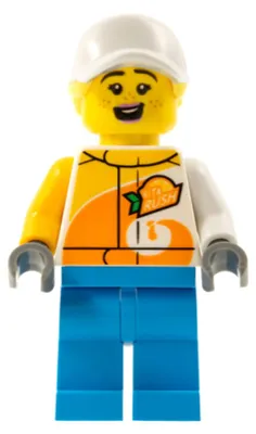 Produktbild von LEGO Minifigur Stuntz Crew - Female, Bright Light Orange and White (cty1314)