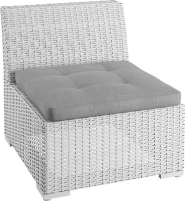Produktbild von sunnypillow Gartenkissen Sitzkissen für Rattanmöbel UV - beständig 60x60x10 cm Grau