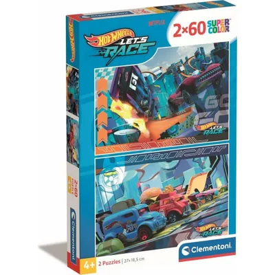 Immagine prodotto di Puzzle CLE 2x60 SuperKolor HotWheels 24816