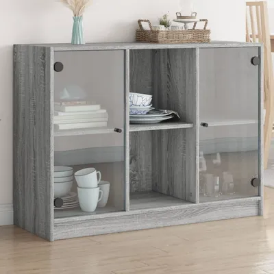 Immagine prodotto di vidaXL Credenza Grigio Sonoma 102x37x75,5 cm Materiale in legno
