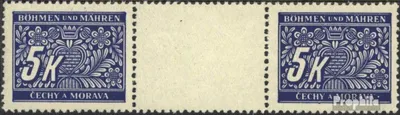Produktbild von Briefmarken Böhmen und Mähren 1939 Mi P12 Zwischenstegpaar postfrisch Portomarken