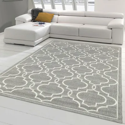 Produktbild von Orientalischer Teppich | In- & Outdoor | grau Größe - 200 x 290 cm