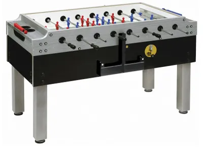 Immagine prodotto di Calciobalilla Olympic Silver con sistema di monetazione + copertura in vetro e gambe telescopiche di sicurezza