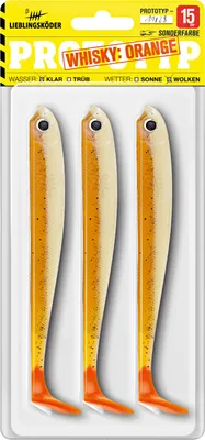 Produktbild von Lieblingsköder 15cm - 3 Gummifische, Farbe Lieblingsköder:Whisky Orange