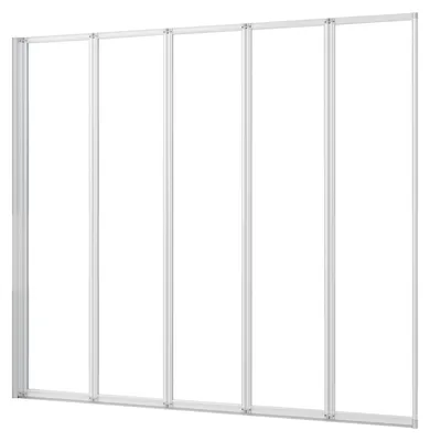 Produktbild von Duschspa 120x140cm Badewannenaufsatz 5-teilig Weiß Faltwand 4mm ESG Duschabtrennung