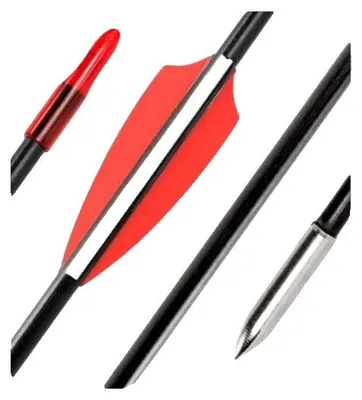 Produktbild von Bogenschießpfeile, hohe Präzision, langlebiges Fiberglas-Design, Farbe: Rot