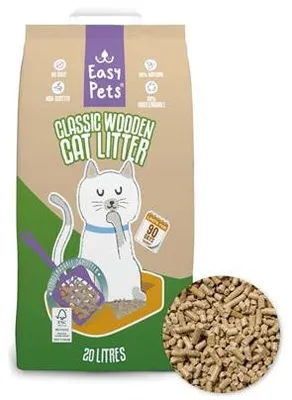 Produktbild von Easypets Biodegradable Classic Houtkorrels Kattenbakvulling - Kattenbakvulling