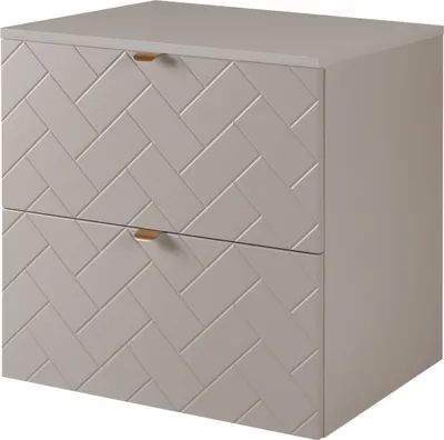 Produktbild von Badezimmerschrank, Kaschmir mit goldener Griff / mit oberer Platte, 60 x 57 x 46 cm