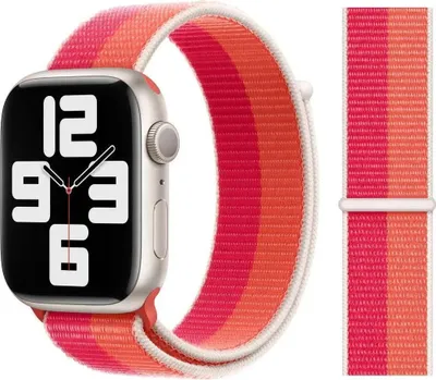 Produktbild von Original Apple Sport Loop Armband 42/44/45mm MN5V3ZM/A Nectarine/Peony