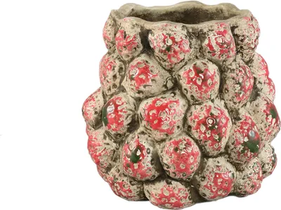 Produktbild von PTMD - Topf Fruitsy - Rot - 21,5 x 21,5 x 20,5 cm