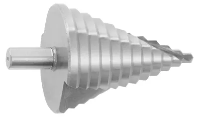 Produktbild von Bohrer, 12 Lochgrößen, Hochgeschwindigkeitsstahl-Konstruktion, Silber