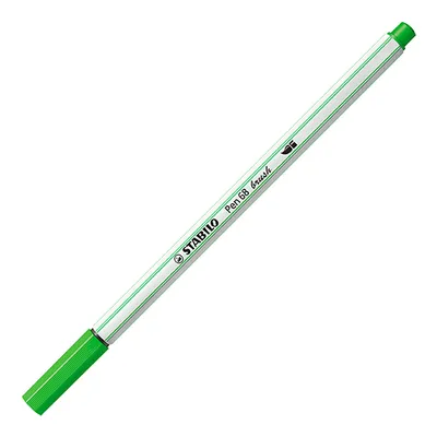 Produktbild von Premium-Filzstift mit Pinselspitze für variable Strichstärken - STABILO Pen 68 brush - Einzelstift - hellgrün
