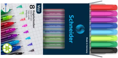 Produktbild von Schneider Etui 8x Kugelschreiber Vizz M sortiert