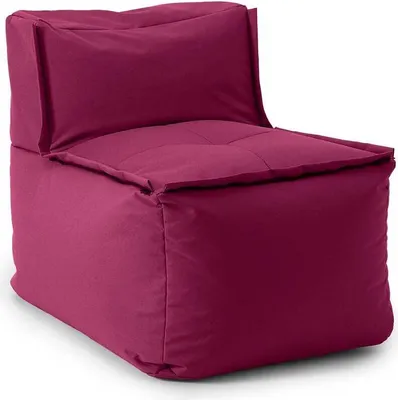 A single, magenta beanbag sofa section is shown against a white background.