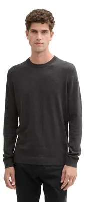 Produktbild von Tom Tailor 1038426 Basic Knit Pullover Grau M Mann Grau M