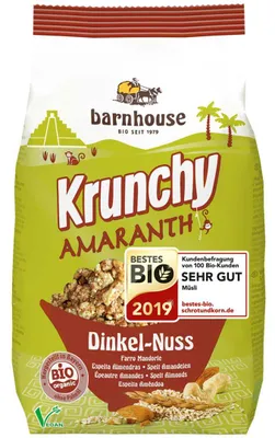 Productafbeelding van Barnhouse Krunchy Amaranth Spelt Amandel (375 gr)