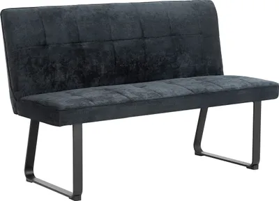 Produktbild von Bank "TALEA" aus Microfaser in grau. Abmessungen (BxHxT) 140x92x59 cm