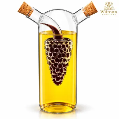 Zdjęcie produktu dla Butelka szklana Wilmax na olej i ocet, pojemność 250/50 ml, przezroczna