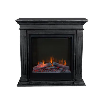 Image de Xaralyn cheminée électrique - Cadiz ELE-SBU - noir pierre naturelle - 1500 Watt chauffage - avec télécommande - cheminée encastrable inclus - cheminée décorative