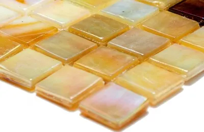 Produktbild von Handmuster Mosaikfliese Glas sandfarbend Wandfliesen Badfliese Duschrückwand Fliesenspiegel MOS58-1204_m