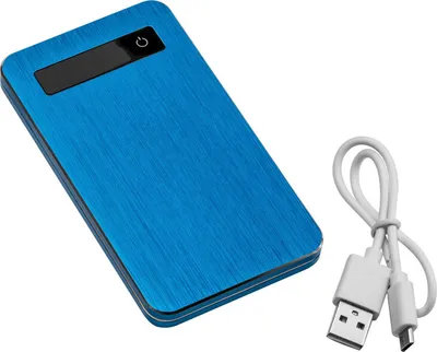 Produktbild von Powerbank 4.000 mAh mit USB Anschluss / inkl. Ladekabel / Farbe: blau