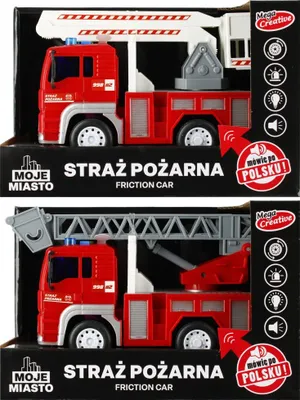 Produktbild von Feuerwehrwagen "Meine Stadt", Polnische Version, MEGA CREATIVE, Artikelnummer 522135