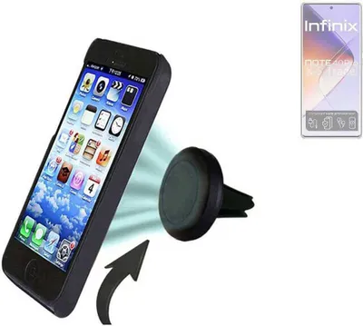 Produktbild von K-S-Trade Kompatibel mit Infinix Note 40 Pro 5G Auto Handy Halterung KFZ Halter Lüftungsgitterhalterung Air Vent mount Smartphone Halter