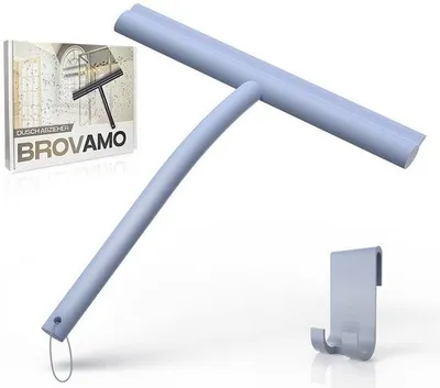 Productafbeelding van Siliconen douchebeschermer met houder, geen boren nodig, slangloze douchebeschermer voor glazen ramen, siliconen douchebeschermer voor badkamerramen, spiegels en autoramen [blauw]
