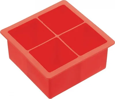 Obrázek produktu pro BarCraft - Silikonový kbelík na led velký, červený, 11 x 11 x 4,5 cm