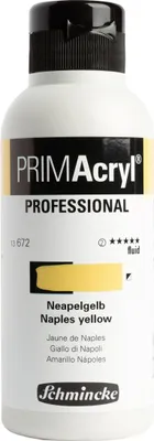 Produktbild von Schmincke - PRIMAcryl Professional feinste brillante Acrylfarbe, Neapelgelb fluid, 250ml Premiumacrylfarbe, Acrylmalerei, 13 672 027