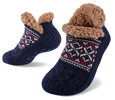 Produktbild von Hausschuhsocken Kuschelsocken Herrensocken - Größe 39-46 - Warm