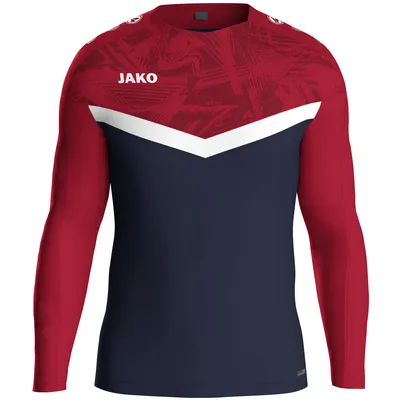 Image de JAKO Sweat unie Iconic, Farbe:marine/chili rot, Größe:L