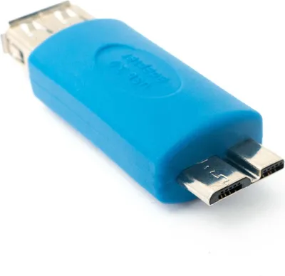 Produktbild von SYSTEM-S USB 3.0 Adapter Micro B Stecker zu Typ A Buchse Kabel in Blau