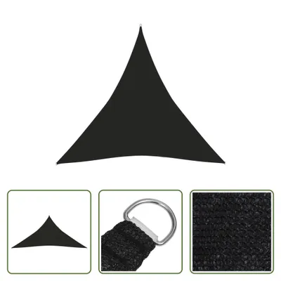 Produktbild von The Living Store Sonnensegel 160 g/m² Schwarz 5x5x5 m HDPE