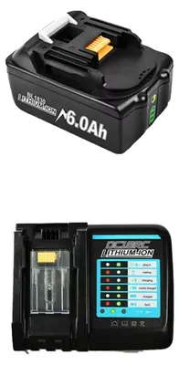 Immagine prodotto di Batteria ricaricabile, 18V, capacità 6000mAh, 1 batteria e 1 caricabatterie