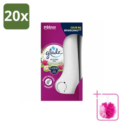 Imagen del producto de 20 unidades de ambientador Glade Sense & Spray, aroma "Relaxing Zen", 18 ml, pack económico