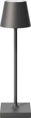 Produktbild von SIGOR Akku-Tischleuchte LED Nuindie pocket 21cm graphitgrau 1,4W Flex-Mood 2200K/2700K IP54 Ra85 USB-C dimmbar