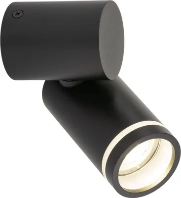 Obrázek produktu pro Nástěnné svítidlo kovové GU10 nastavitelné černé moderní stropní reflektor