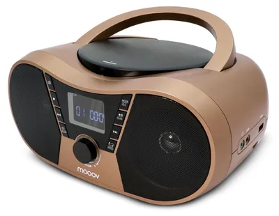 Produktbild von MOOOV 477406 Tragbarer CD-Player mit Radio, USB, Lautsprecher - Mini Kofferradio