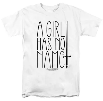 Produktbild von Game of Thrones - "A Girl Has No Name" T-Shirt für Herren/Damen Uni TV39005 (3XL) (Weiß), KI-generiertes Bild