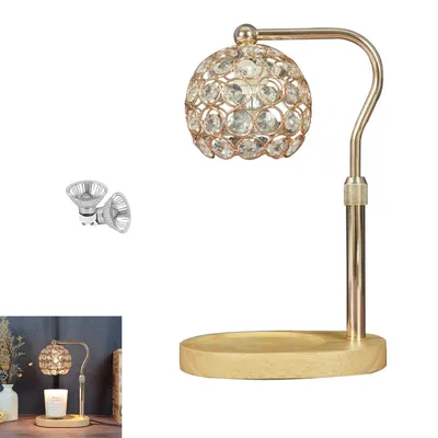 Produktbild von Kerzenwärmerlampe, Duftlampe mit Timer und Dimmer, höhen- und helligkeitsverstellbar, geeignet für Duftkerzen im Glas, ideal für Zuhause
