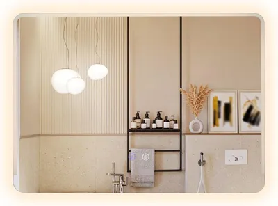 Obrázek produktu pro COSTWAY 70x50 cm LED koupelnové zrcadlo, protivýbuchové tvrzené sklo, nástěnné zrcadlo s 3barevným osvětlením a protizamlžovací úpravou, kosmetické zrcadlo