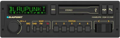 Produktbild von Blaupunkt Hamburg SQM 23 DAB Autoradio DAB+ Tuner, Retro Design, Anschluss für Lenkradfernbedienung, Bluetooth®-Freisprecheinrichtung (2001023000000)